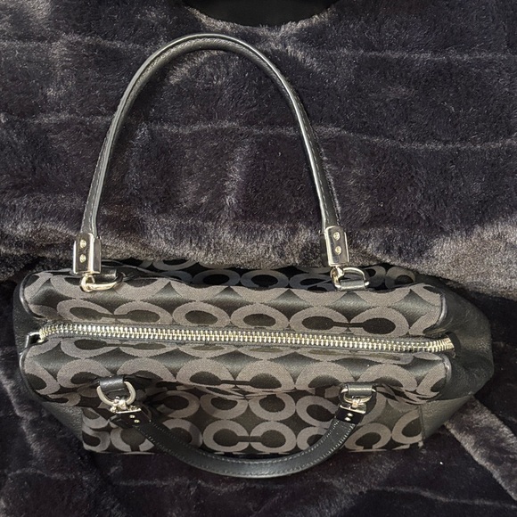 Coach Signature Canvas Satchel with Leather Trim Silver hardware 2 Hang Tag - Picture 5 of 15